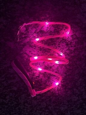 NEW NiteyLeash / LiteyLeash pink light up leash - night time walking